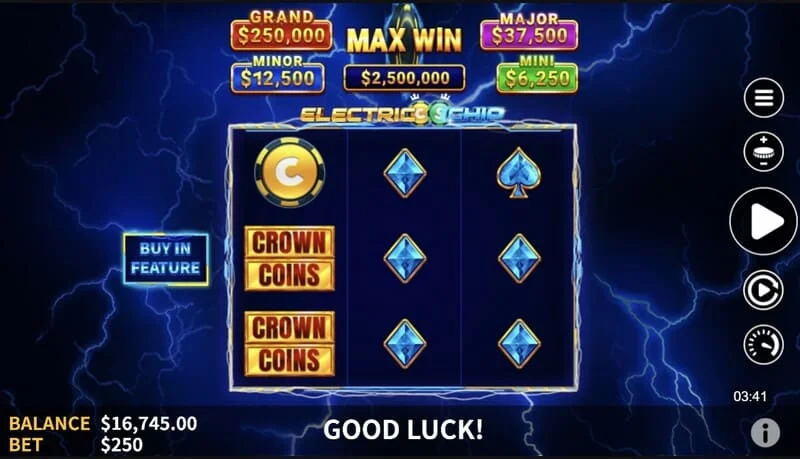 Electric Chip - Buy Feature menu na may 75x at 200x na opsyon mula sa taya